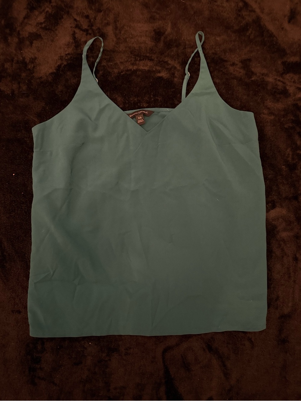 Banana Republic Teal V-Neck Spaghetti Strap Camisole